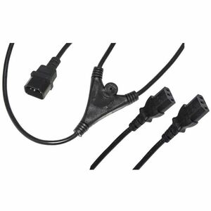 Cable de alimentación divisor en Y, un conector C14 a 2 x C13, 1.8 m, Cable de alimentación doble con dos conectores C13 h