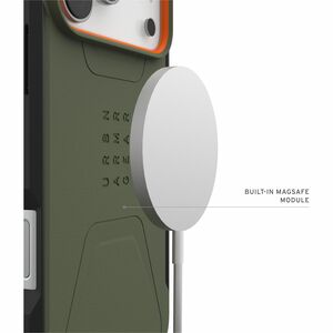 Urban Armor Gear Civilian iPhone 17 Pro Max Case - Olive/Orange - For Apple iPhone 17 Pro Max Smartphone - Olive, Orange -