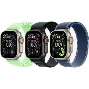 Apple Watch Ultra 3 Smart Watch - 49 mm Case Height - 44 mm Case Width - Natural Case Color - Blue, Bright Blue Band Color