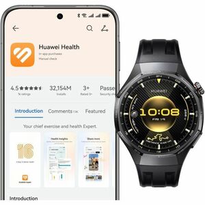 Huawei WATCH GT 6 Pro Smart Watch - 45.60 mm Case Height - 45.60 mm Case Width - Black Body Color - Black Band Color - Tit