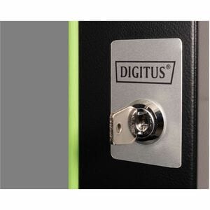 Digitus 12U Rack-mountable Rack Door for Rack - Black - Glass, Steel