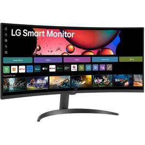Monitor LCD inteligente LG 34SR60QC-B 34" (86.4cm) Class UW-QHD Pantalla curva - 21:9 - 34" (86.4cm) Viewable - Vertical A