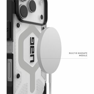 Urban Armor Gear Pathfinder Clear Case for Apple iPhone 17 Pro Smartphone - Hex - Ice/Silver - Drop Resistant, Impact Resi
