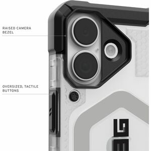 Urban Armor Gear Pathfinder Clear Case for Apple iPhone 17 Smartphone - Hex - Ice/Silver - Drop Resistant, Impact Resistan