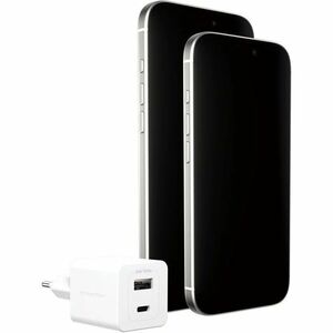 PanzerGlass Turbo 35 W AC Adapter - Universal Adapter - 1 USB - 1 USB Type-C - For Smartphone, Tablet PC - Europe - Silver