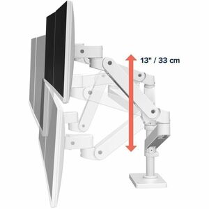 Ergotron Tischhalterung für Monitor, LCD-Display - Weiß - Höhenverstellbar - 2 Unterstützte(r) Display(s)Bildschirmgröße: 