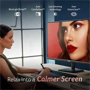 Acer EK220Q J0 22" (55.9 cm) Class LCD Monitor - 16:9 - Black - 21.5" (54.6 cm) Viewable - 250 cd/m² - 1 ms - HDMI - VGA