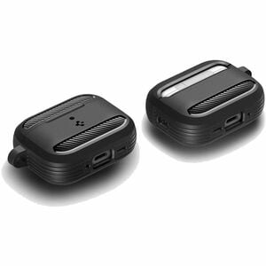 Spigen Rugged Armor Rugged Carrying Case Apple AirPods Pro 3 - Matte Black - Scratch Resistant, Fingerprint Resistant, Sho
