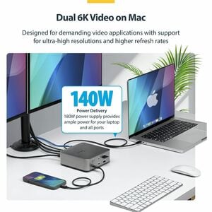 StarTech.com Thunderbolt 5, Thunderbolt 4, USB4 Docking Station for Desktop PC, Notebook, Mobile Device - Charging Capabil