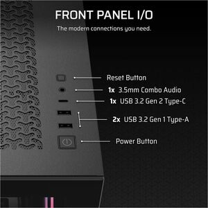 Corsair Carcasa para computdora - Media Torre - Negro - Fan Cooler