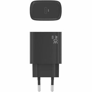 CARGADOR GAN 30W USB-C PD3.0 NEGRO