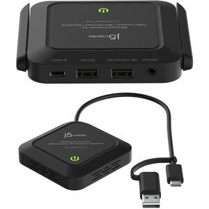 j5create Video Extender Transmitter/Receiver - Wireless - TAA Compliant - 25 m Range - 3 x USB - 2160p, 1080p, 720p, 480p 