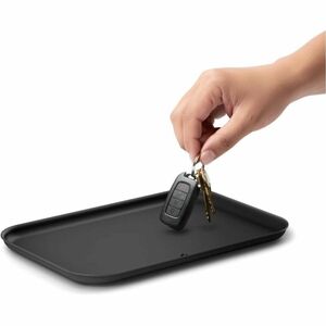 Spigen Desk Tray - Desk - Durable, Scratch Resistant, Non-slip - Black - Polyurethane, Nylon, Silicone