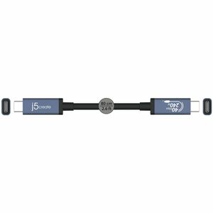 j5create JUC29L08-N 79.25 cm USB4 AV/Data Transfer Cable - 1 - Cable for Smartphone, Tablet, Notebook, Docking Station, Ch