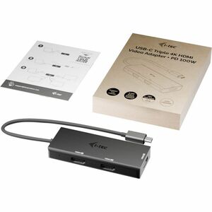 i-tec 3 Port(s) USB Type C Docking Station for Notebook, Monitor - Portable - 3 Displays Supported - 4K, 4K @ 60Hz, 2K @ 1