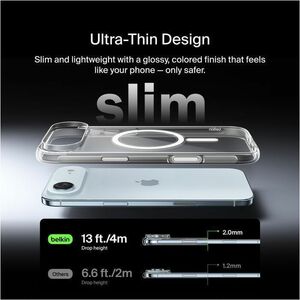 Belkin SheerForce Hülle für Apple iPhone 17 Air Smartphone - Durchsichtig - Sturzsicher, Vergilbungsbeständig, Kratzfest, 