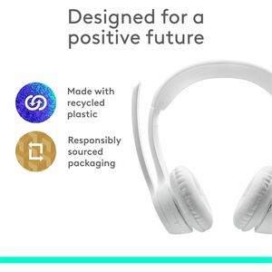 Auriculares Logitech Zone Inalámbrico Sobre la cabeza Estéreo - Blanco - Binaural - Supra-aural - 3000cm - Bluetooth - 50H