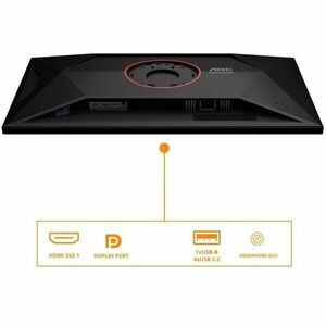 AOC AGON U32G4U 32" Aula 4K UHD Monitor LED para jogos - 16:9 - preto texturizado, Vermelho - 80 cm (31,5") Viewable - Fas