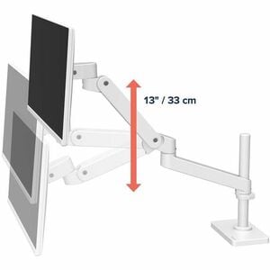 Ergotron Tischhalterung für Monitor, LCD-Display - Weiß - Höhenverstellbar - 1 Unterstützte(r) Display(s)Bildschirmgröße: 