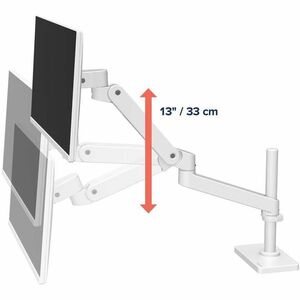 Ergotron Tischhalterung für Monitor, LCD-Display - Weiß - Höhenverstellbar - 1 Unterstützte(r) Display(s)Bildschirmgröße: 