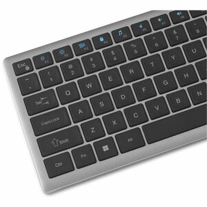 Kensington KB435 EQ Rechargeable Multi-Device Compact Keyboard - Wireless Connectivity - Bluetooth/RF - Compact - 5.4 - 32