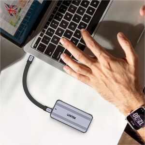 Unitek Drive Enclosure M.2, PCI Express NVMe - Thunderbolt 4, Thunderbolt 3, USB4 Host Interface - Space Gray - 1 x HDD Su