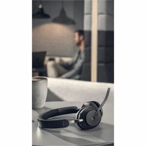 Jabra Evolve2 65 Headset - Microsoft Teams Certification - Stereo - Wireless - Bluetooth - 98.4 ft - 20 Hz to 20 kHz - Ove