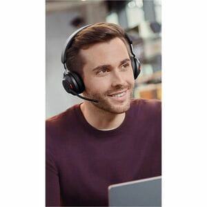 Jabra Evolve2 65 Headset - Microsoft Teams Certification - Stereo - Wireless - Bluetooth - 98.4 ft - 20 Hz to 20 kHz - Ove