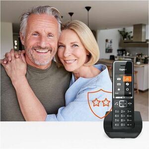 Gigaset Comfort 550 DUO DECT Cordless Phone - Black - 2 Simultaneous Calls - Hearing Aid Compatible