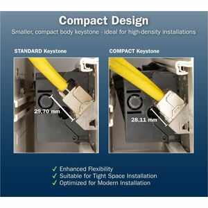 Digitus Network Connector - 4 Piece - 1 × RJ-45 Network - Female - Shielding