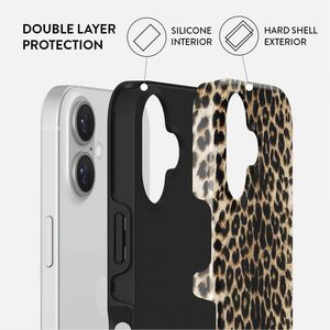 BURGA Case for Apple iPhone 16 Smartphone - Leopard Print, Cheetah, Player - Multicolor - Fade Resistant, Scratch Resistan