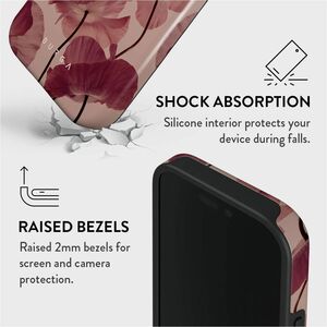 BURGA Case - Tender Kiss, Gold Detail, Dot-Pattern Grip - Impact Absorbing, Scratch Resistant, Drop Resistant, Damage Resi