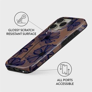 BURGA Case for Apple iPhone 16 Pro Smartphone - Velvet Night design - Fade Resistant, Scratch Resistant, Shock Absorbing, 