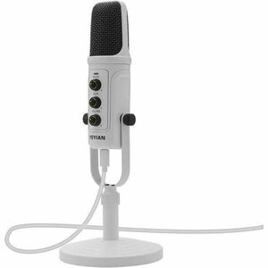 Micrófono PC Gamer Yeyian, Micrófono USB Condensador con Cancelación de Ruido, USB Tipo-C, Silencio, Control de Ganancia, 