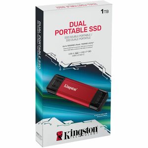 Kingston Tragbar Solid State-Laufwerk - Extern - 1 TB - Notebook, Desktop-PC, Smartphone Unterstütztes Gerät - USB 3.2 (Ge