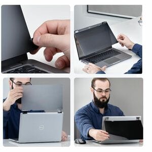 StarTech.com Bright Plastic Privacy Screen Filter - Black - For 33.8 cm (13.3") Widescreen Notebook - 16:10 - Blue Light R