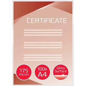 Document - Sheet Size Supported: A4 216 mm Width x 303 mm Length - Laminating Pouch/Sheet Size: 175 µm Thickness - High Gl