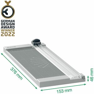 Leitz Precision Trimmer - A4 - 8 Sheet Cutting Capacity - Steel Blade - 46 mm Height x 153 mm Width x 376 mm Depth - Light