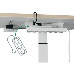 Leitz ERGO Sit-stand Desk - Height Adjustable - 600 mm Table Top Width x 800 mm Table Top Depth - 1300 mm Height - Home Of