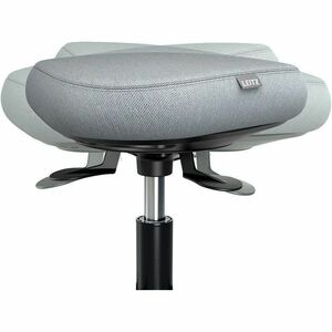 ACCO Ergo Active Wobble Stool - Adjustable Seat - Dual Density Foam (DDF), Fabric Seat - 5-star Base - Black