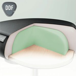 ACCO Utility Stool - Adjustable Seat - Dual Density Foam (DDF), Artificial Leather Seat - 5-star Base - Black