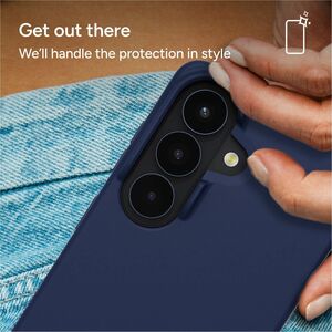 ZAGG Milan Snap Case for Samsung Galaxy S26+ Smartphone - Textured Edges, Textured Grip - Navy - Drop Resistant, Slip Resi