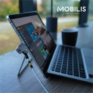 Câble de verrouillage MOBILIS Pour Ordinateur Portable - 180 cm (70,87") Câble - Fermeture à clé - Blanc - Acier - Pour Or