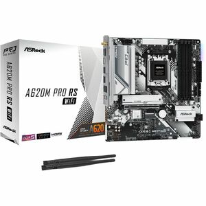 ASRock A620M Pro RS WiFi Gaming-Desktop-Motherboard - AMD A620 Chipsatz - Buchse AM5 - Micro ATX - Ryzen 7 Unterstützter P