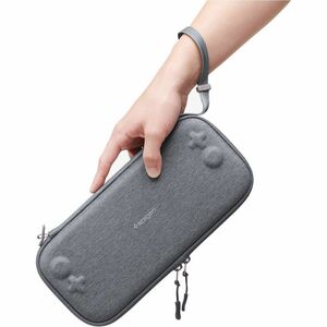 Spigen Klasden Carrying Case (Pouch) Nintendo Gaming Console - Charcoal Grey - Drop Resistant, Scuff Resistant - Fabric, E