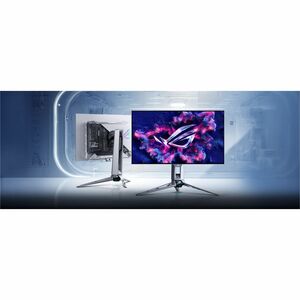 Asus ROG Swift PG27AQWP-W 27" Class WQHD Gaming OLED Monitor - 16:9 - Silver - 26.5" Viewable - WOLED - 2560 x 1440 - 1073