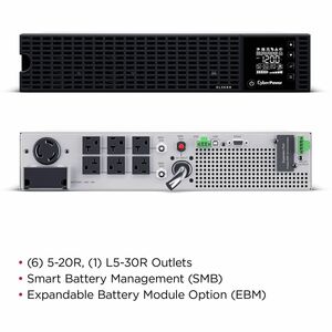 CyberPower Essential Online OL3KRM 3000VA Rack-mountable UPS - 2U Rack-mountable - 4 Hour Recharge - 2.20 Minute Stand-by 