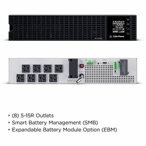CyberPower Essential Online OL1K5RM 1500VA Rack-mountable UPS - 2U Rack-mountable - 4 Hour Recharge - 4.70 Minute Stand-by