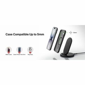 Belkin BoostCharge Induktionsladegerät - Schwarz - für Qi-fähiges Gerät, Smartphone, iPhone - Eingangsstecker: USB - Schne