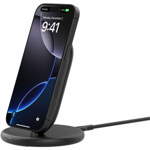 Belkin BoostCharge Induktionsladegerät - Schwarz - für Qi-fähiges Gerät, Smartphone, iPhone - Eingangsstecker: USB - Tempe